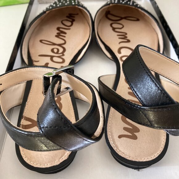 Sam Edelman black studded pointy toe flats - Picture 7 of 16